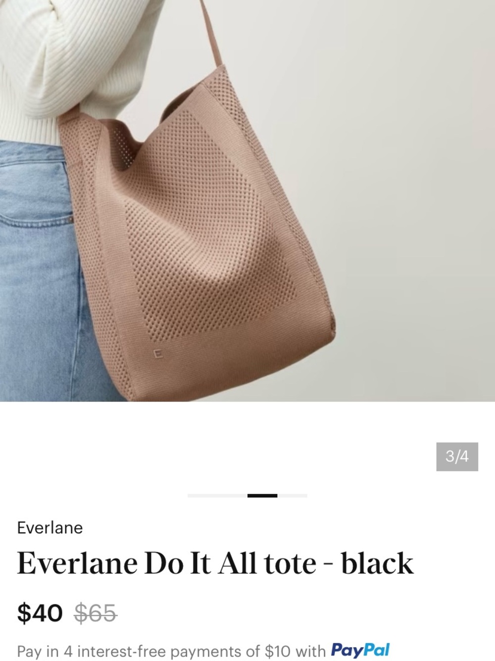Everlane Sky Blue Knit Shoulder Bag - Picture 2 of 5